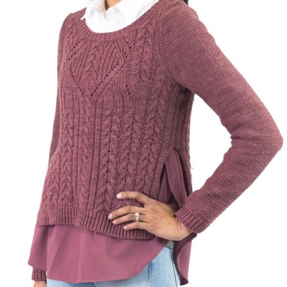 Anthropologie cable knit sweater